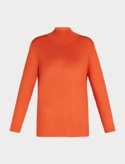 Marina Rinaldi Col roulé en viscose stretch ROUILLE New