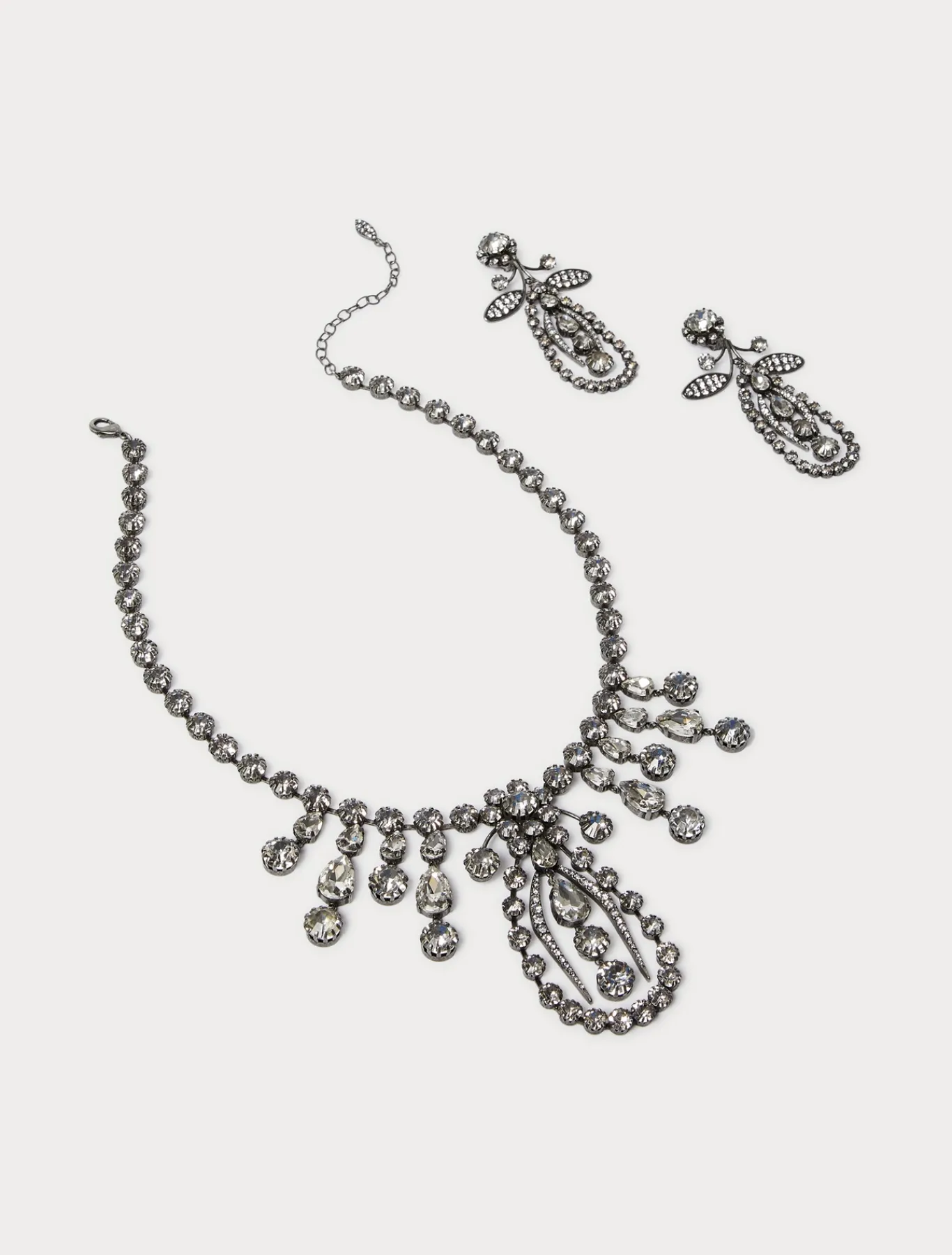 Marina Rinaldi Collier et boucles d’oreilles en strass ARGENT Sale