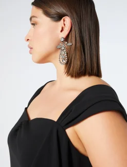Marina Rinaldi Collier et boucles d’oreilles en strass ARGENT Sale