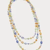 Marina Rinaldi Collier long avec cristaux LILAS Sale