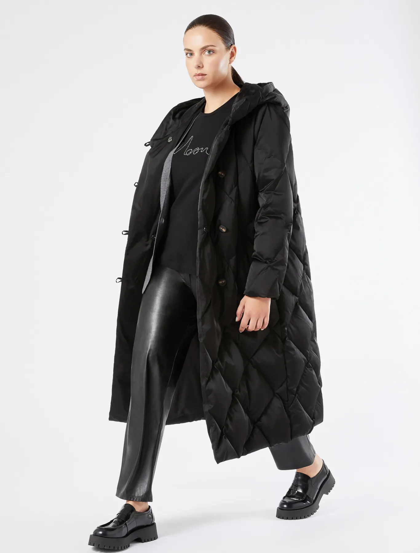 Marina Rinaldi Doudoune en satin NOIR Fashion