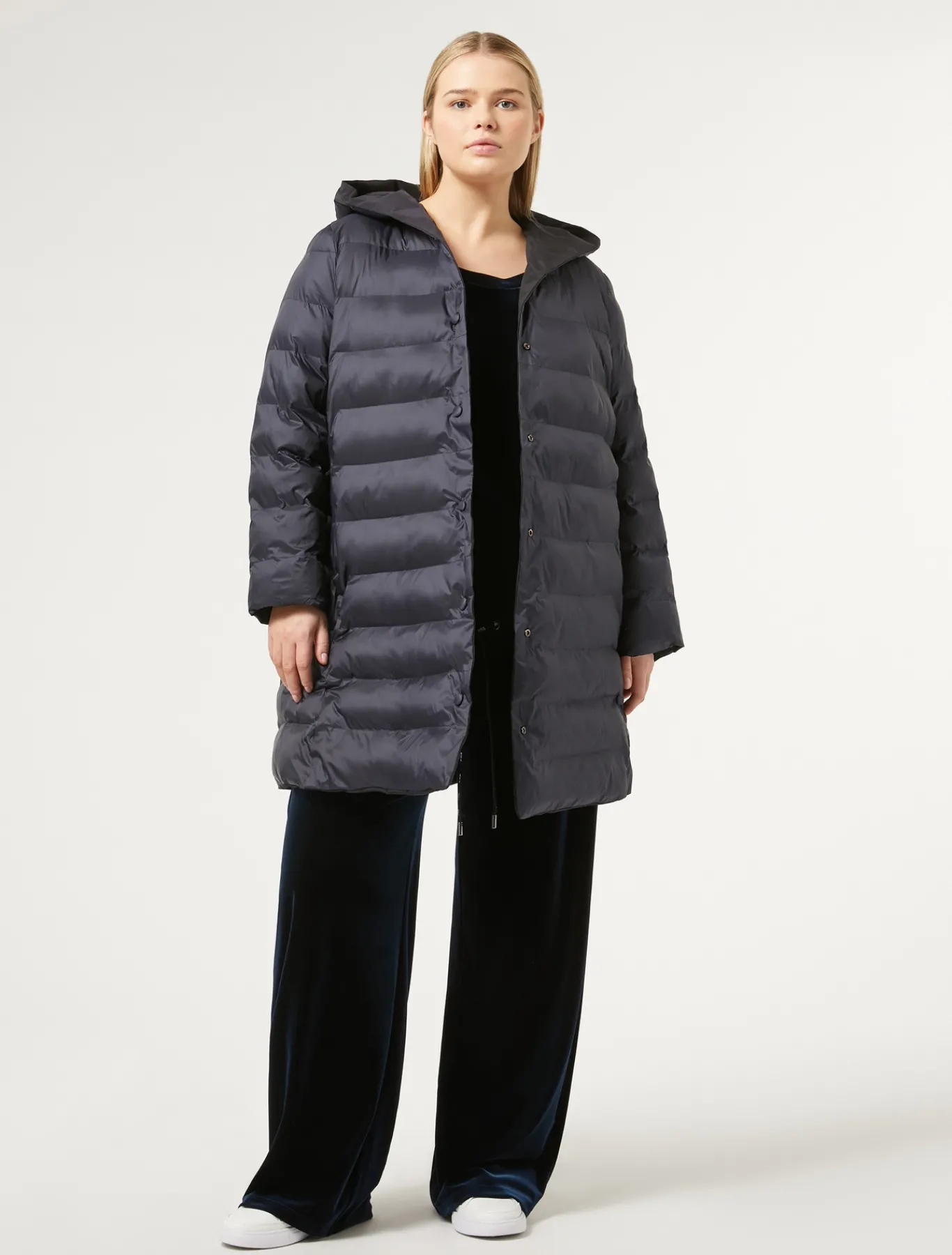 Marina Rinaldi Doudoune en taffetas et toile de nylon déperlante BLEUMARINE Discount