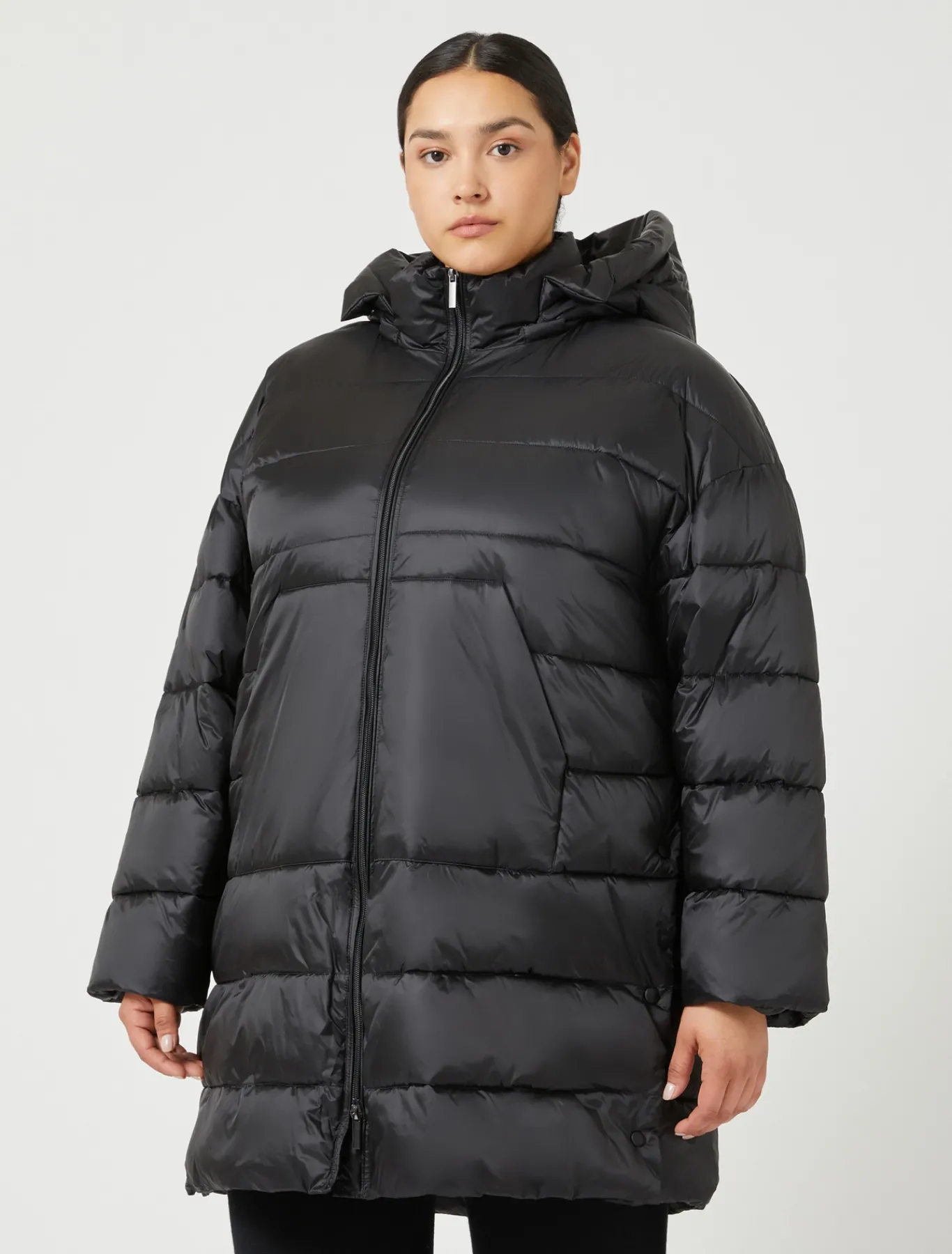 Marina Rinaldi Doudoune en tissu technique NOIR Sale