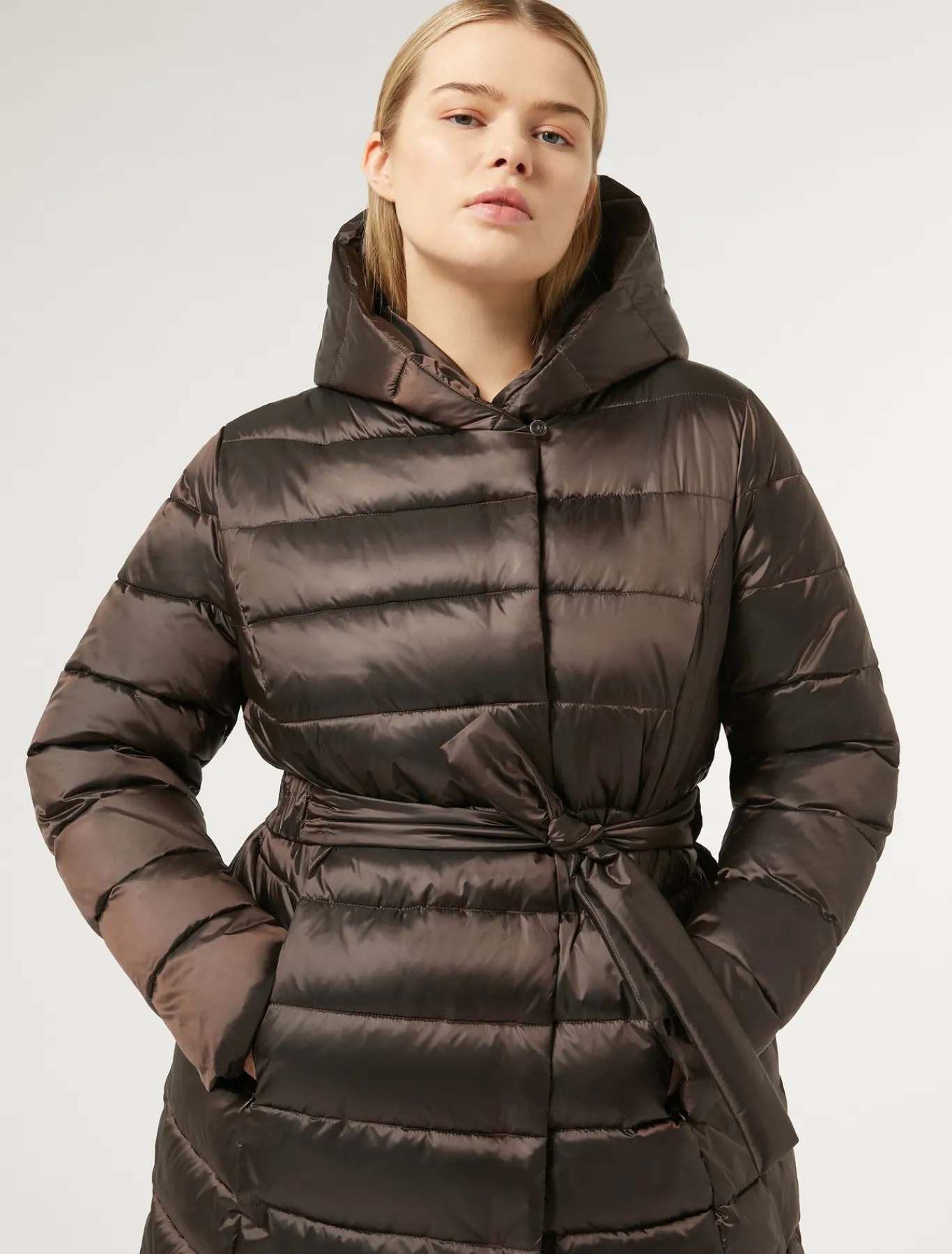 Marina Rinaldi Doudoune en toile de nylon déperlante MARRONFONCE Best