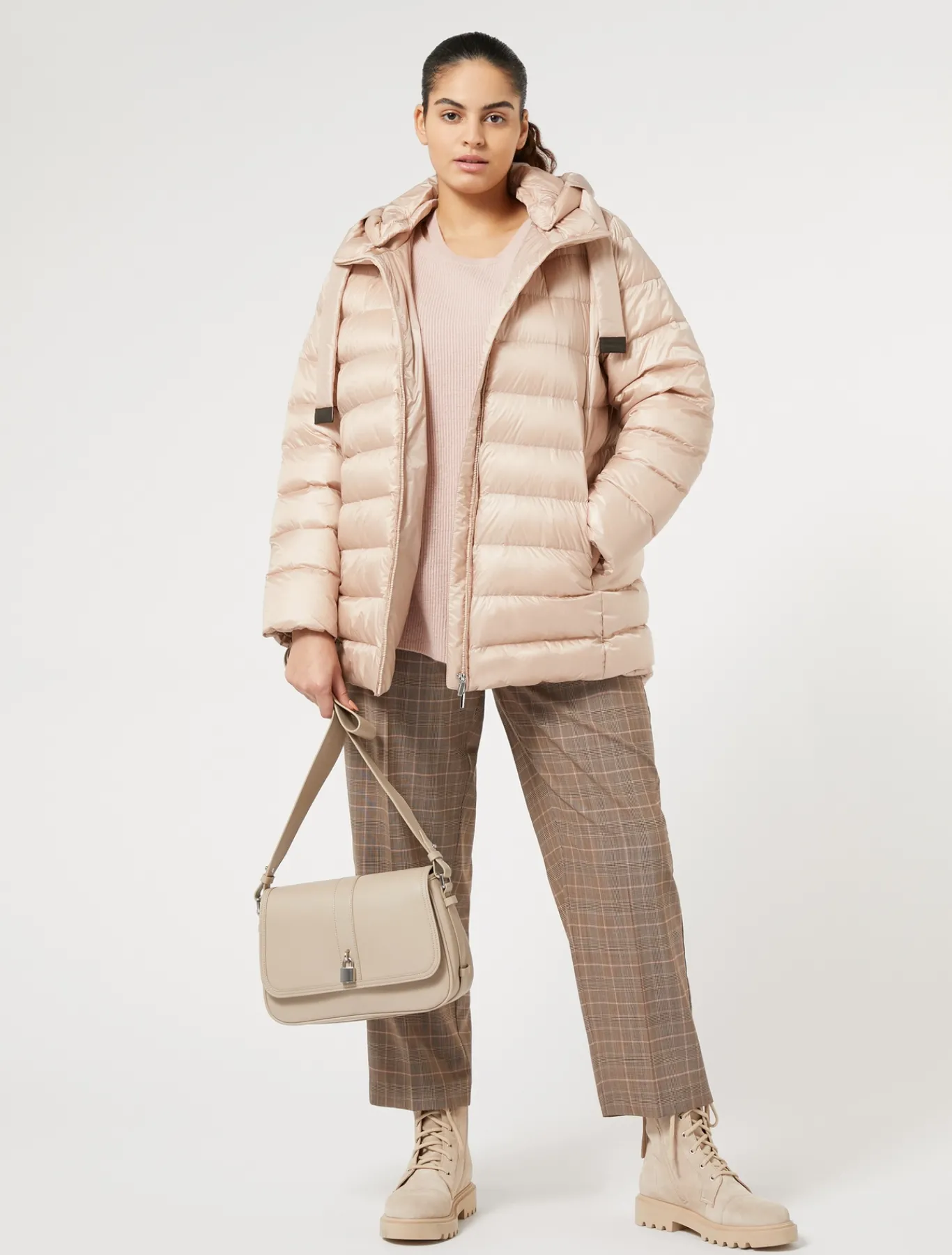 Marina Rinaldi Doudoune en toile technique déperlante ROSE Outlet