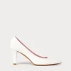 Marina Rinaldi Escarpins en cuir verni BLANC Discount