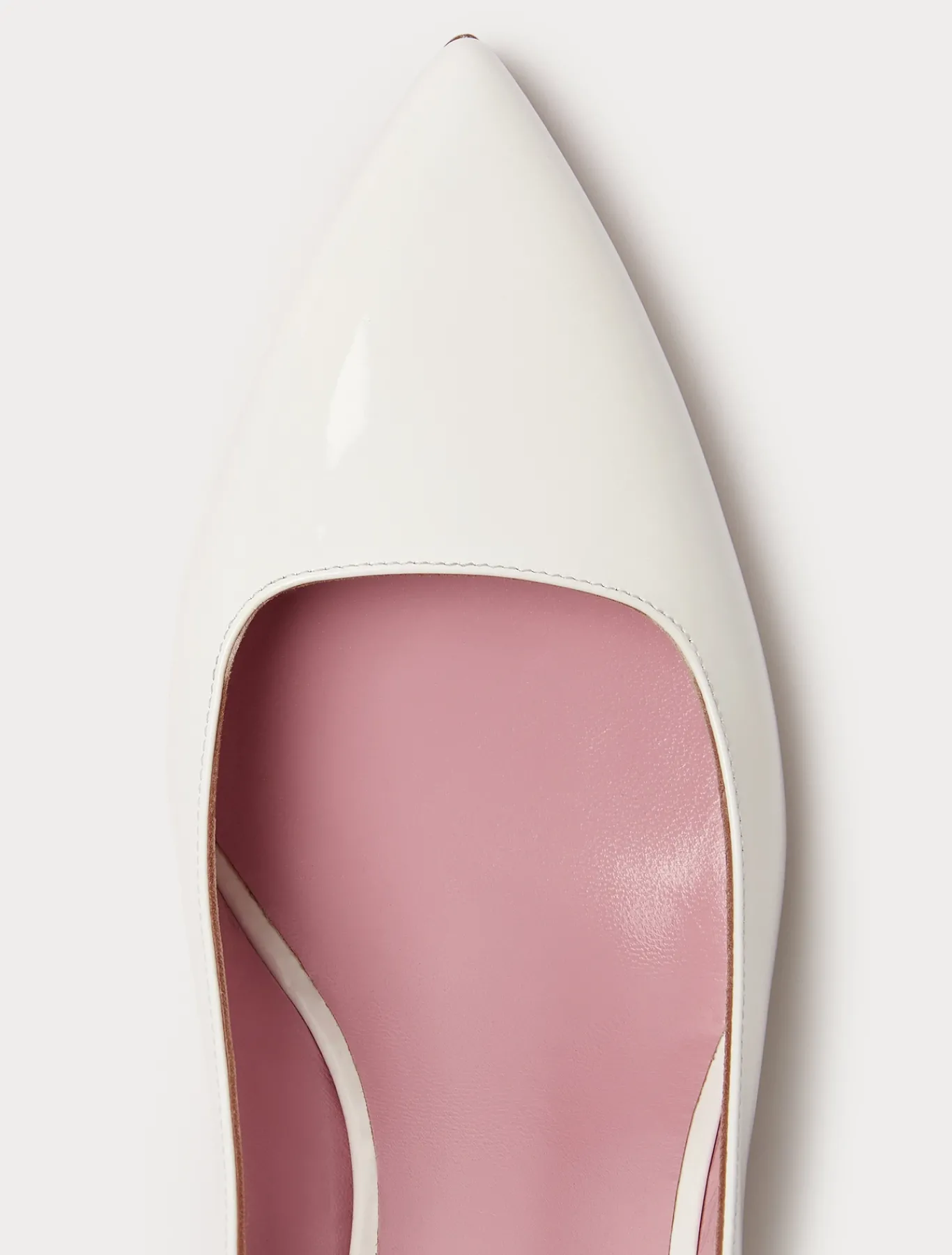 Marina Rinaldi Escarpins en cuir verni BLANC Discount