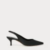 Marina Rinaldi Escarpins sling back en satin NOIR New