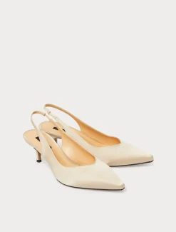 Marina Rinaldi Escarpins sling back en satin BEIGE Best