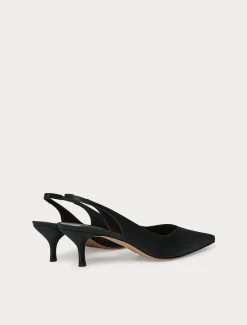 Marina Rinaldi Escarpins sling back en satin NOIR New