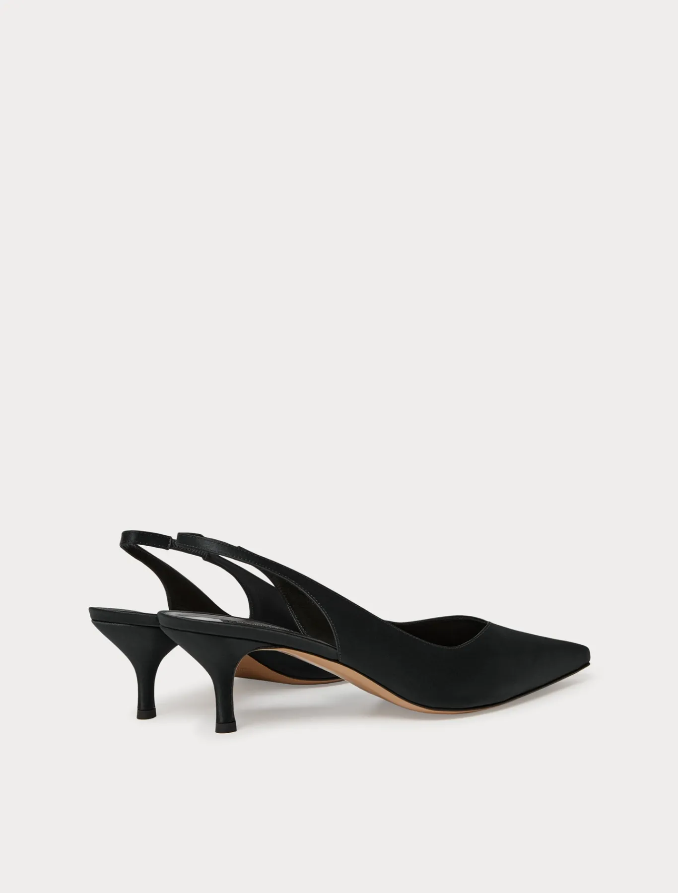 Marina Rinaldi Escarpins sling back en satin NOIR New
