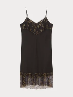 Marina Rinaldi Fond de robe en satin MARRONFONCE New
