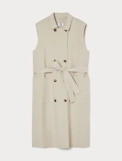 Marina Rinaldi Gilet en double de laine et cachemire BEIGE Online