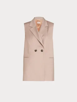 Marina Rinaldi Gilet en sergé MAUVE Best
