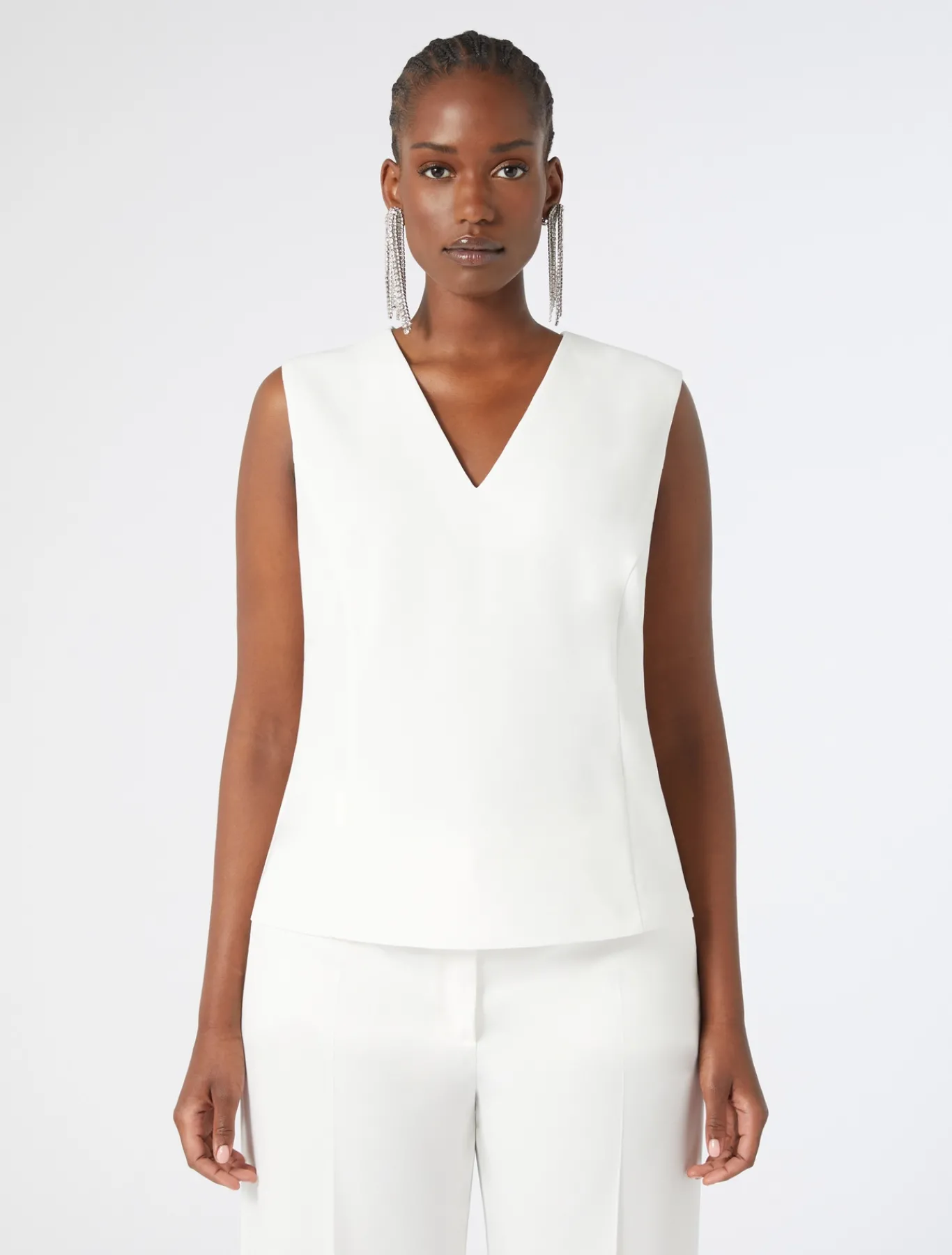 Marina Rinaldi Haut en cady triacétate BLANC Sale