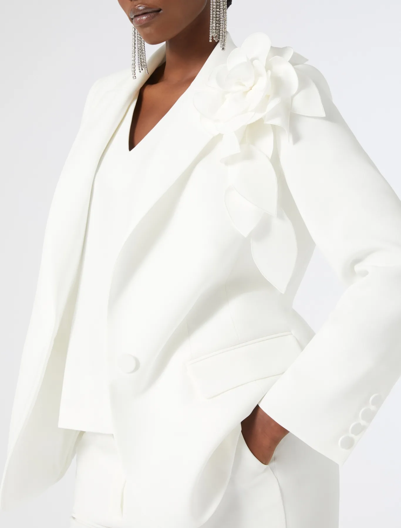 Marina Rinaldi Haut en cady triacétate BLANC Sale