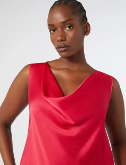 Marina Rinaldi Haut en crêpe envers satin FUCHSIA Best