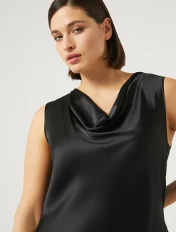 Marina Rinaldi Haut en crêpe envers satin BLEUNUIT Discount