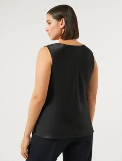Marina Rinaldi Haut en crêpe envers satin BLEUNUIT Discount