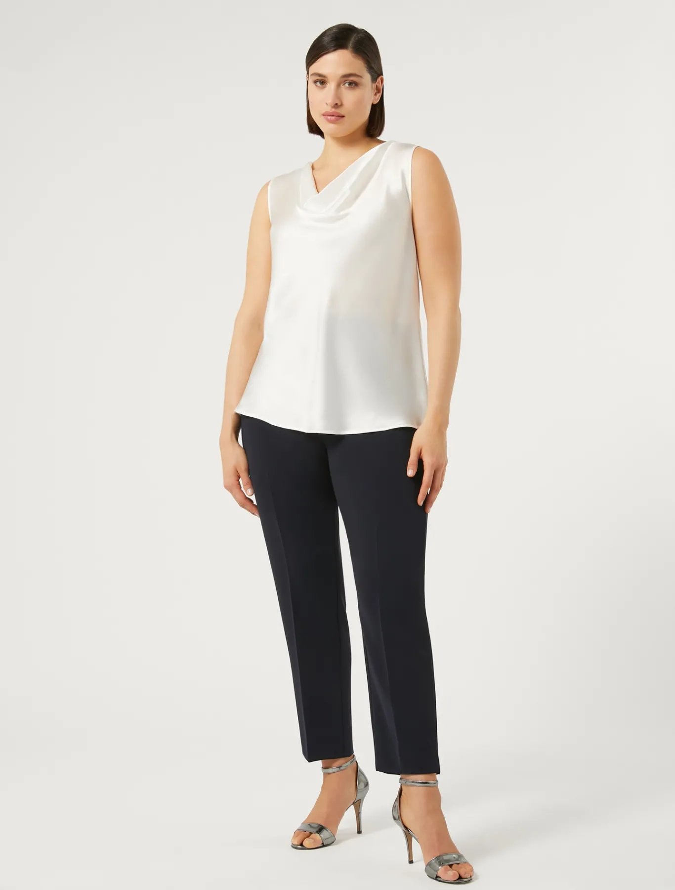 Marina Rinaldi Haut en crêpe envers satin BLANC Clearance