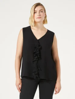 Marina Rinaldi Haut en georgette NOIR Fashion
