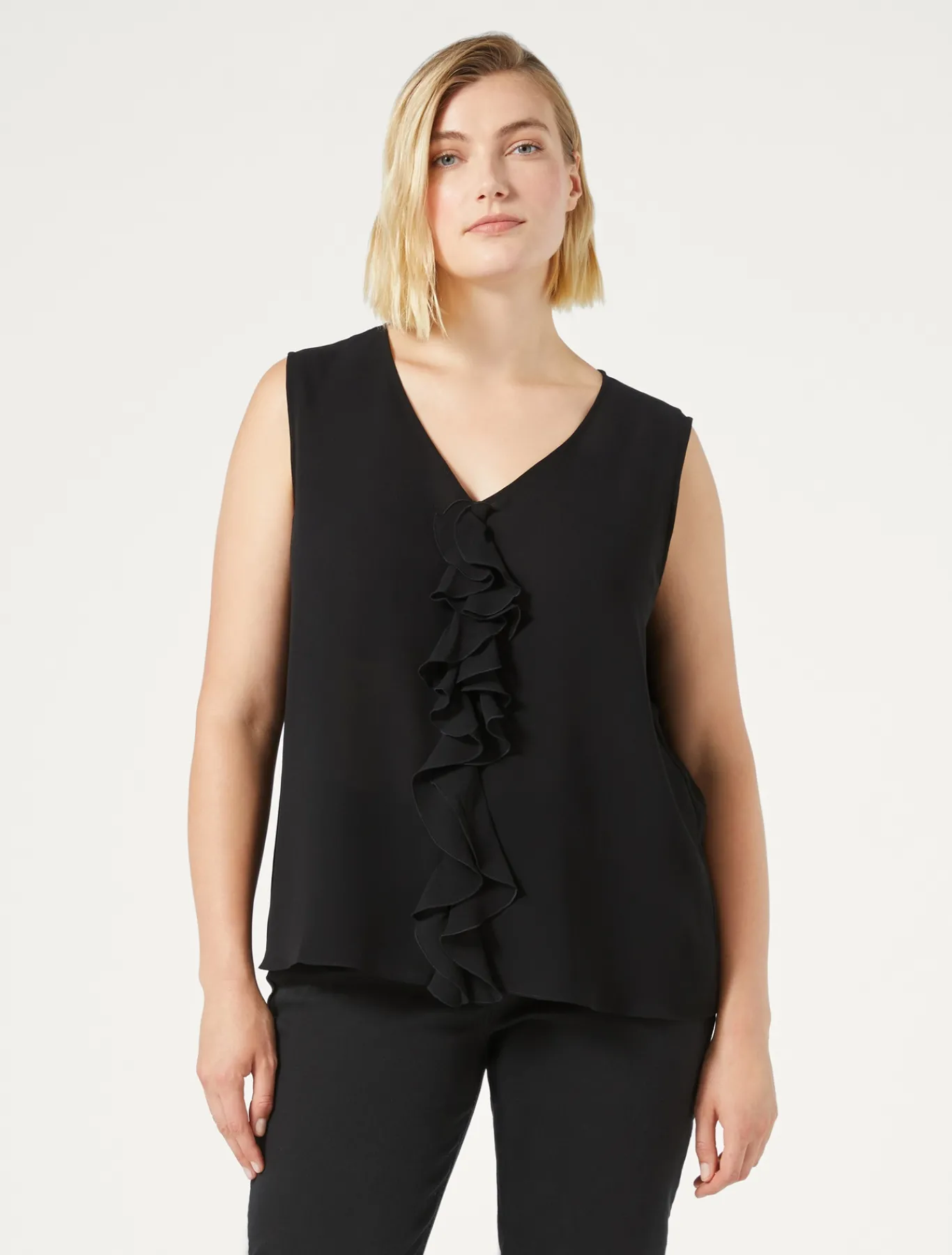 Marina Rinaldi Haut en georgette NOIR Fashion