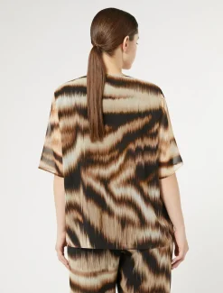 Marina Rinaldi Haut en georgette NOIR Clearance