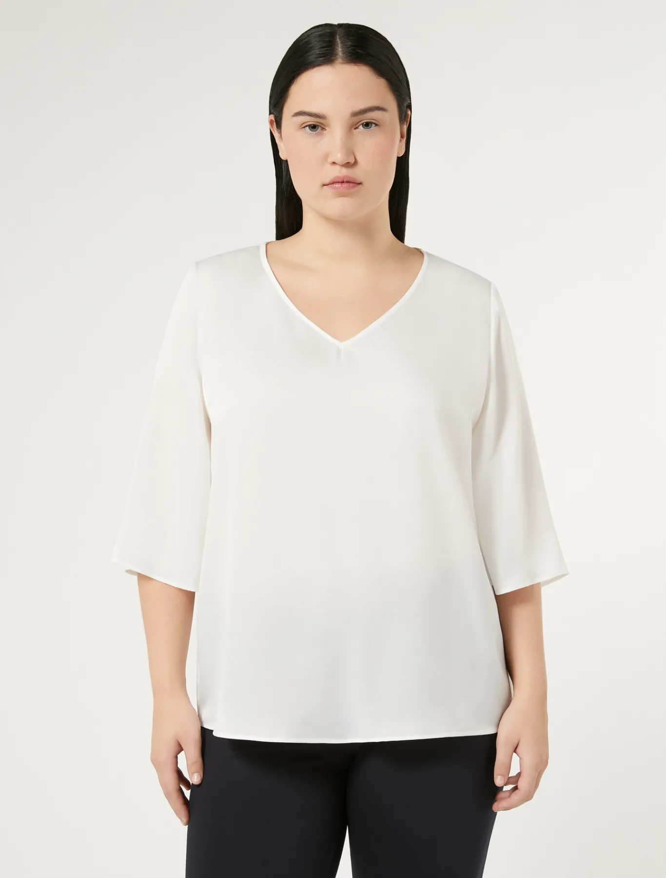 Marina Rinaldi Haut en satin BLANC Clearance