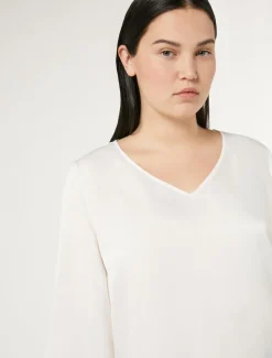 Marina Rinaldi Haut en satin BLANC Clearance