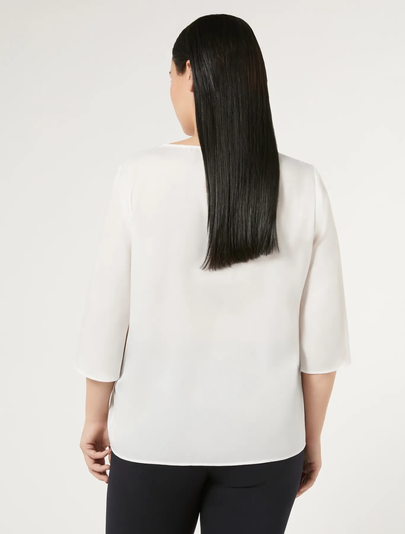 Marina Rinaldi Haut en satin BLANC Clearance