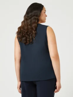 Marina Rinaldi Haut en tissu fluide BLEUMARINE Fashion