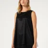 Marina Rinaldi Haut en tulle brodé NOIR New