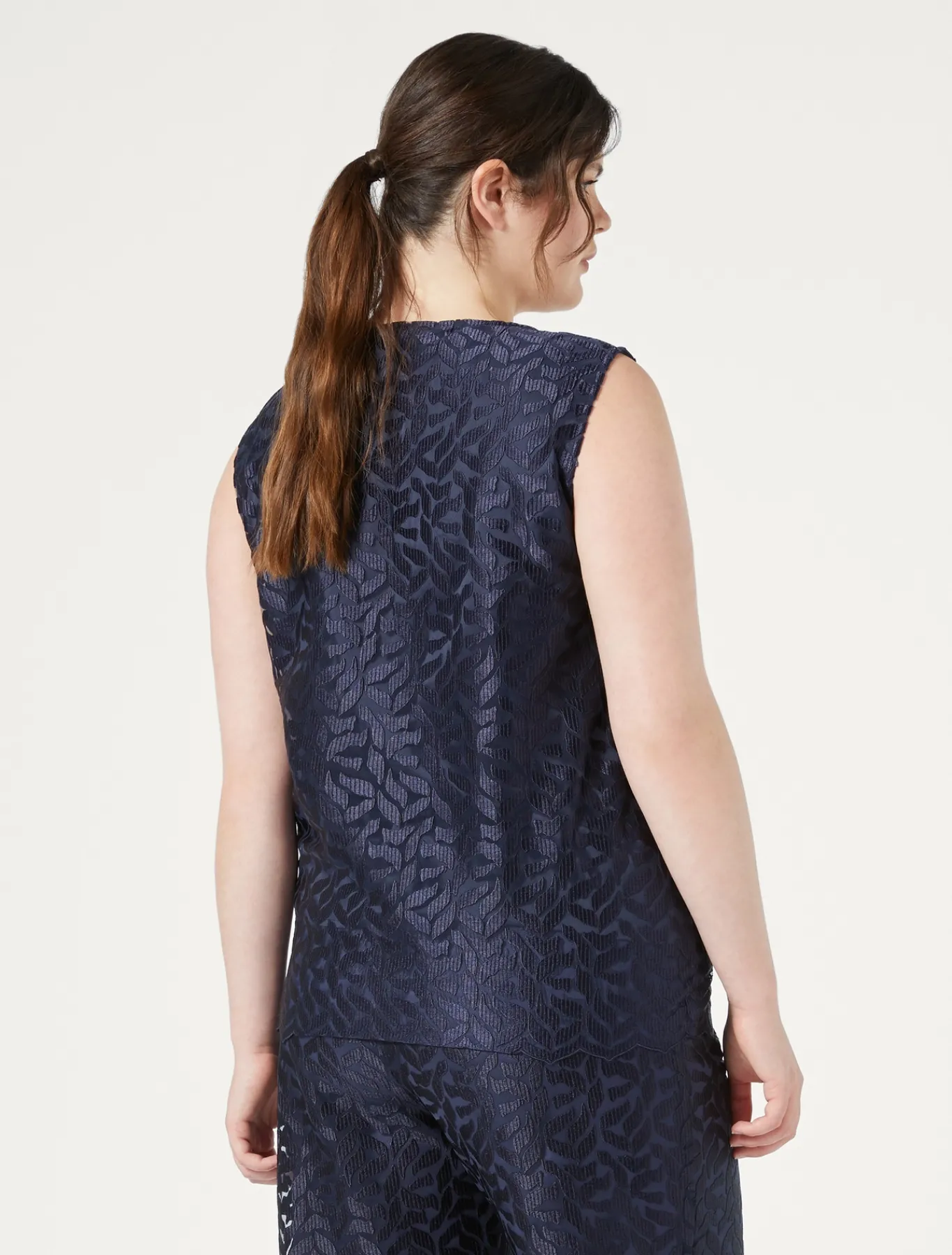 Marina Rinaldi Haut en tulle brodé BLEUMARINE Clearance