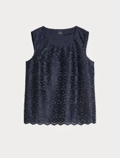 Marina Rinaldi Haut en tulle brodé BLEUMARINE Clearance