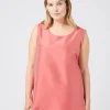 Marina Rinaldi Haut léger en shantung ROUGE Outlet