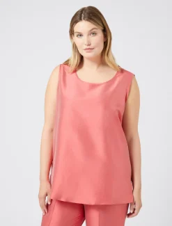 Marina Rinaldi Haut léger en shantung ROUGE Outlet