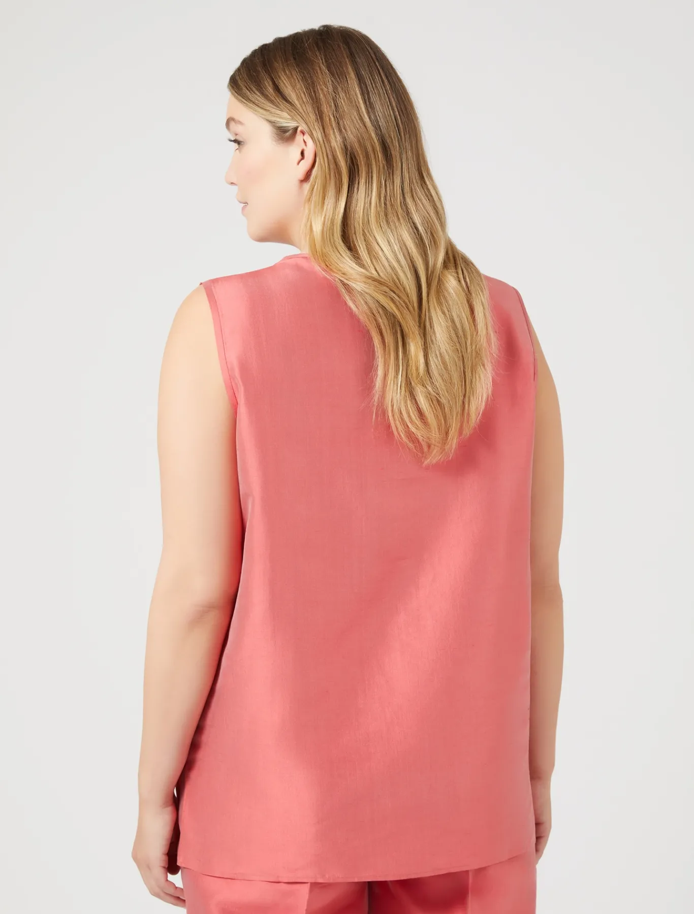 Marina Rinaldi Haut léger en shantung ROUGE Outlet