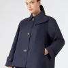 Marina Rinaldi Imperméable en sergé de coton mélangé BLEUNUIT Fashion