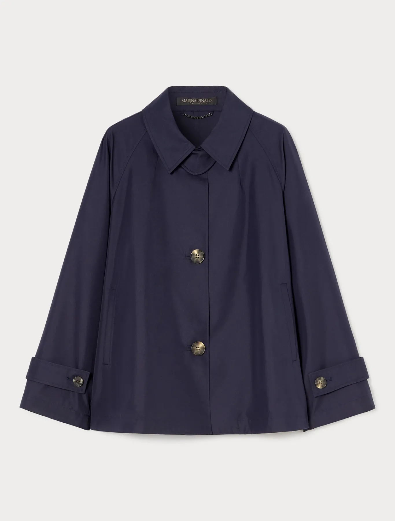 Marina Rinaldi Imperméable en sergé de coton mélangé BLEUNUIT Fashion