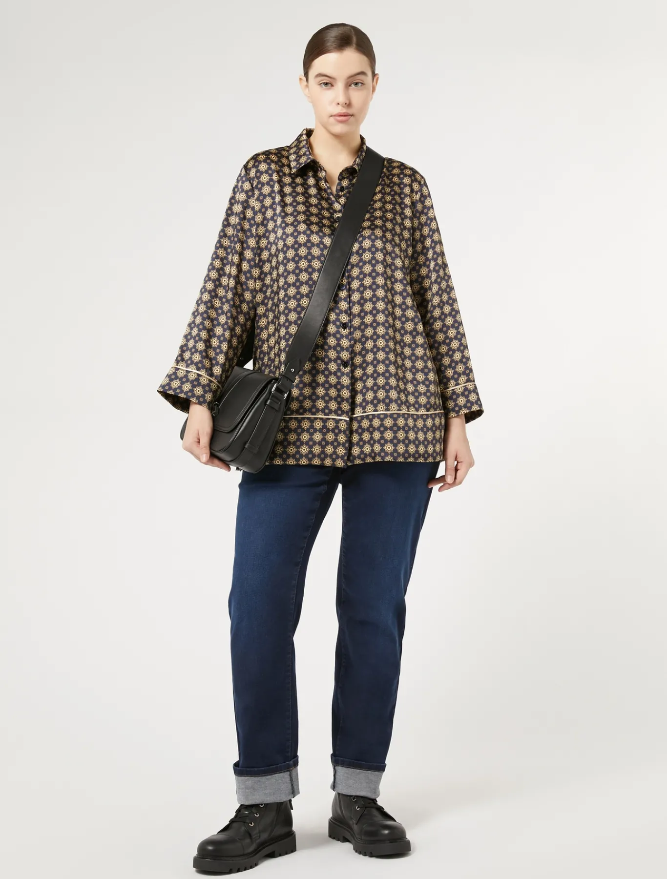 Marina Rinaldi Jean coupe classique en denim indigo BLEU Discount
