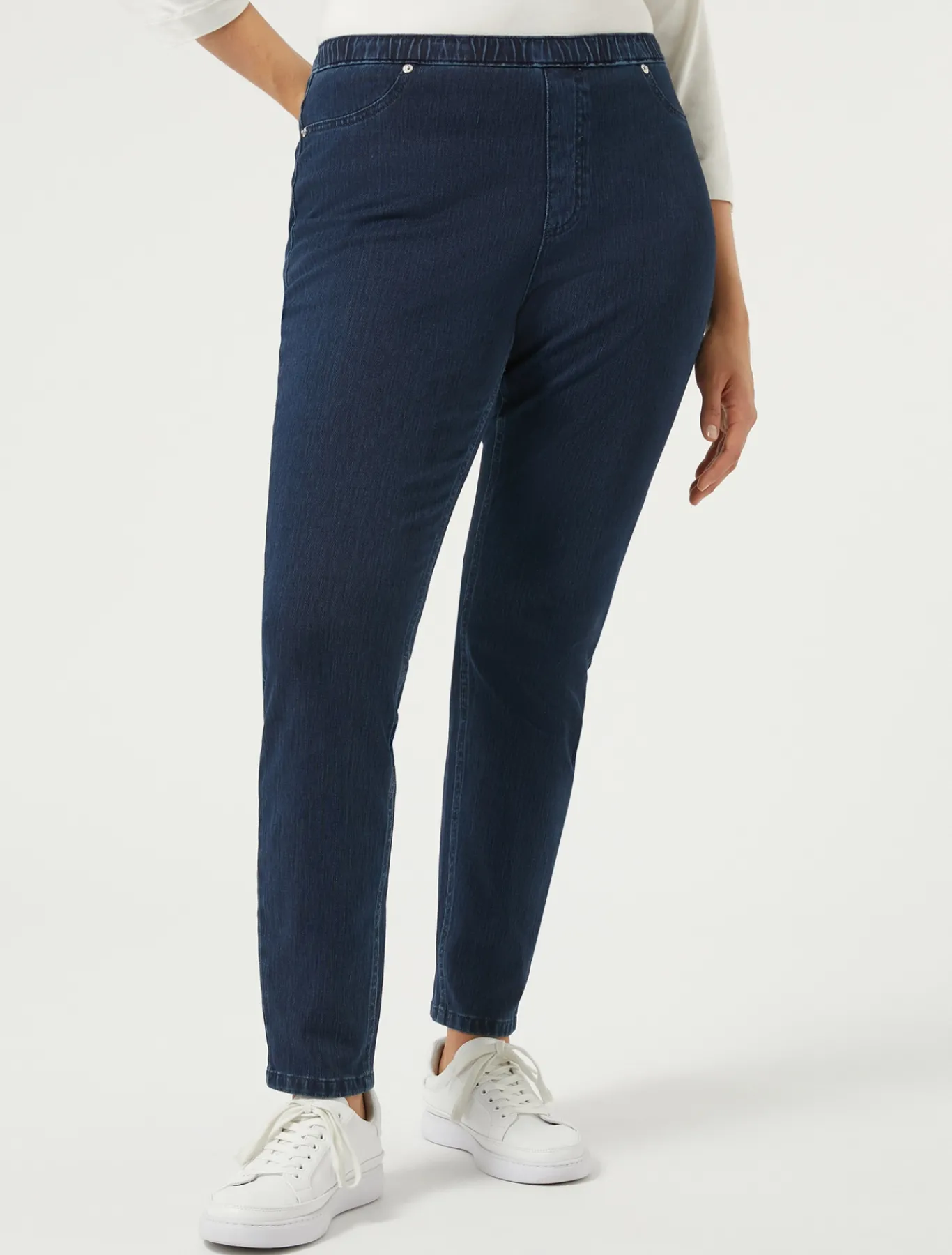 Marina Rinaldi Jean coupe legging en jersey denim BLEUNUIT Clearance