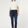 Marina Rinaldi Jean coupe slim en denim indigo BLEU Outlet