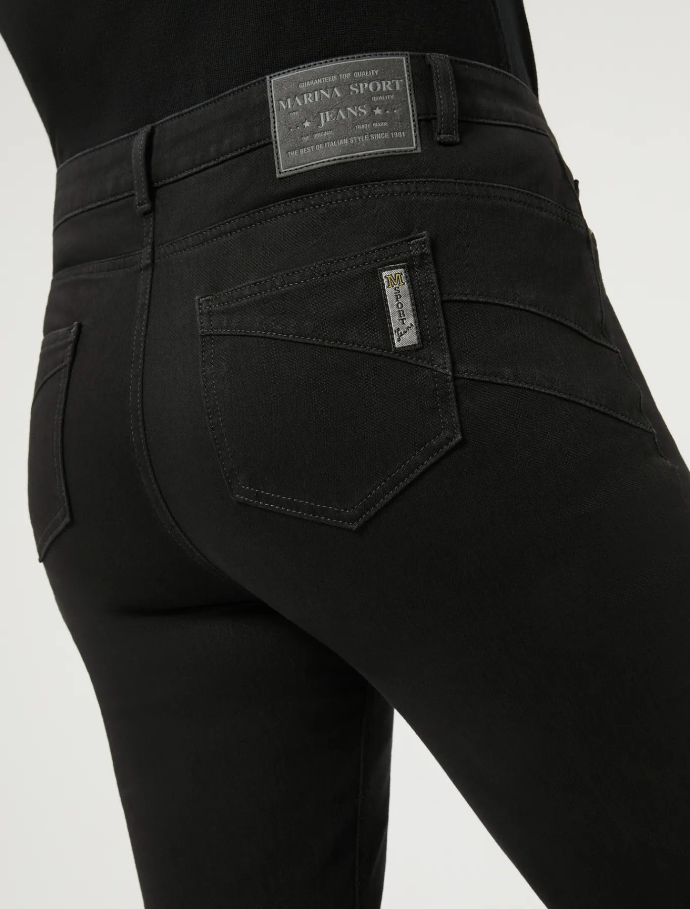 Marina Rinaldi Jean coupe Wonder en denim compact NOIR New
