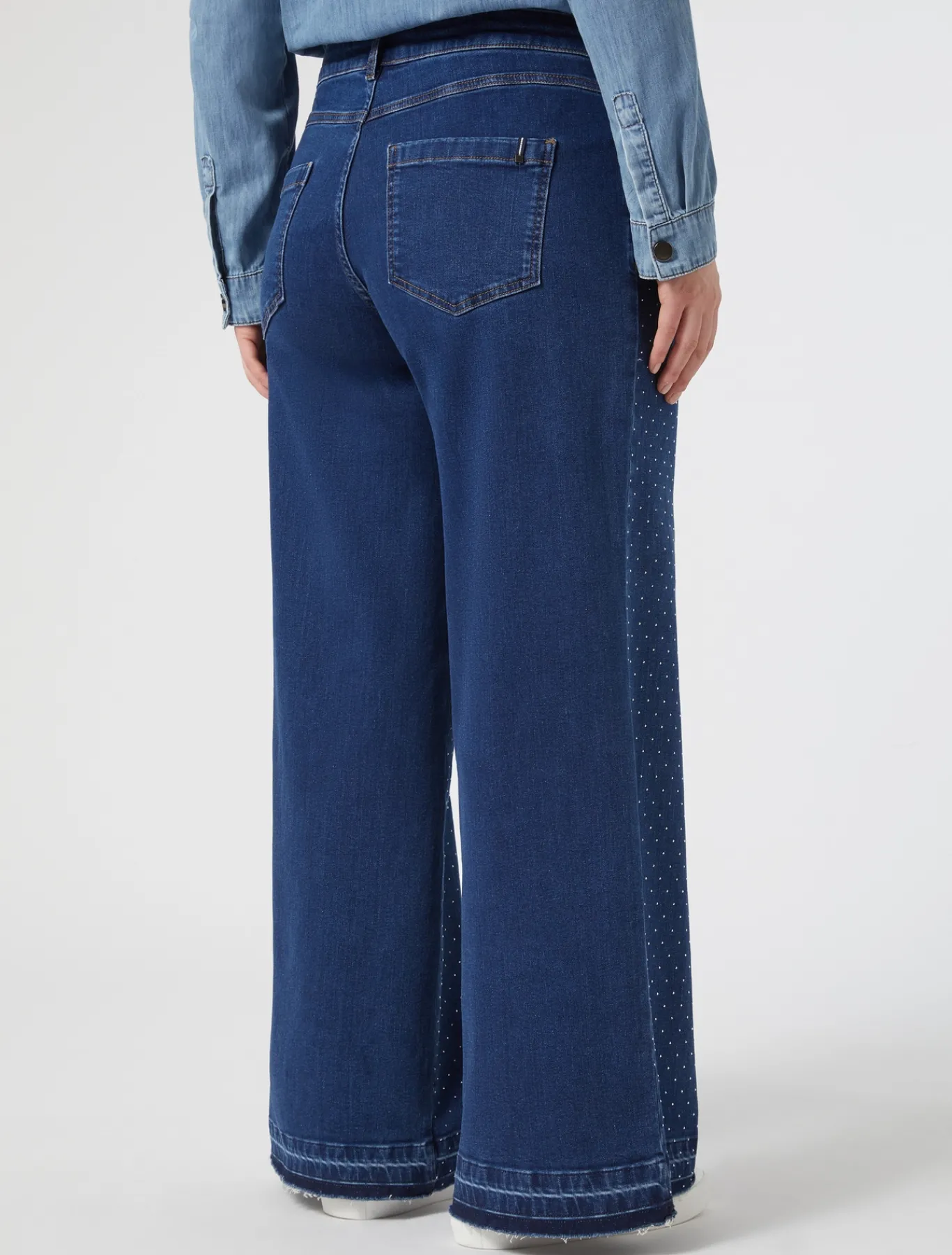 Marina Rinaldi Jean en denim avec strass BLEUMARINE Clearance