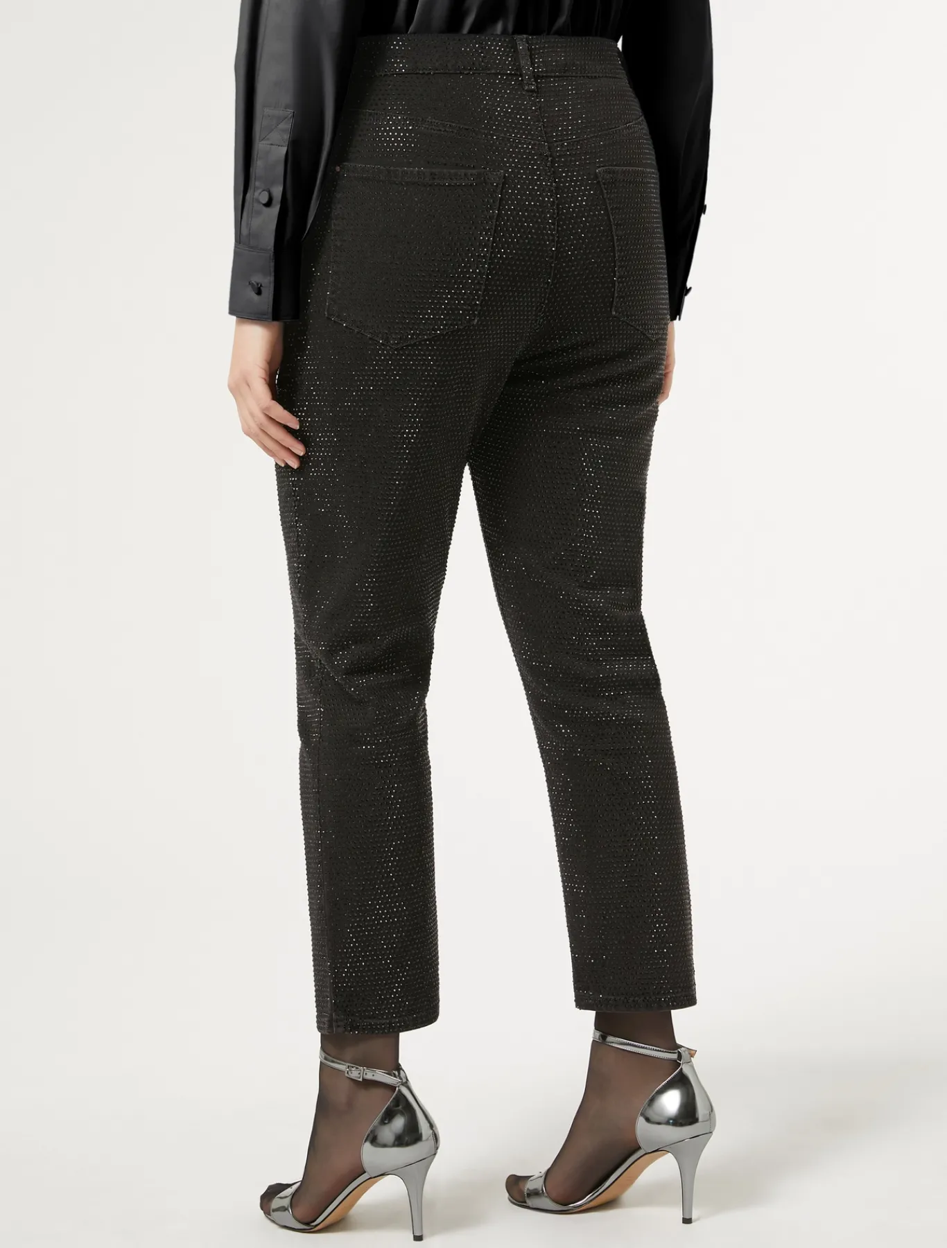 Marina Rinaldi Jean en denim avec strass MARRONFONCE Hot