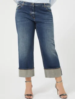 Marina Rinaldi Jean en denim de coton BLEUNUIT Sale