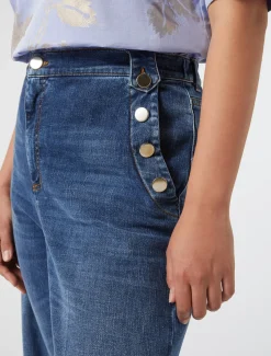Marina Rinaldi Jean en denim de coton BLEU Outlet