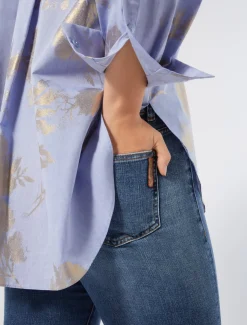 Marina Rinaldi Jean en denim de coton BLEU Discount