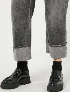 Marina Rinaldi Jean en denim de coton NOIR Outlet