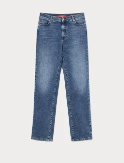 Marina Rinaldi Jean en denim de coton BLEU Clearance